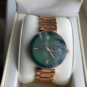 Anne klein rose gold band watch